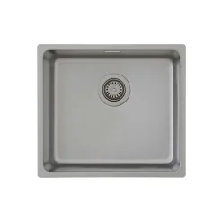 Respekta Spuele Edelstahl 49 cm inkl. Ab- und Ueberlaufgarnitur