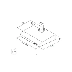 Respekta Suna Unterbauhaube DH520WL 50 cm Weiß