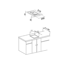 Respekta Vinzenz Domino-Glaskeramikkochfeld KM9120EN 29,7 cm