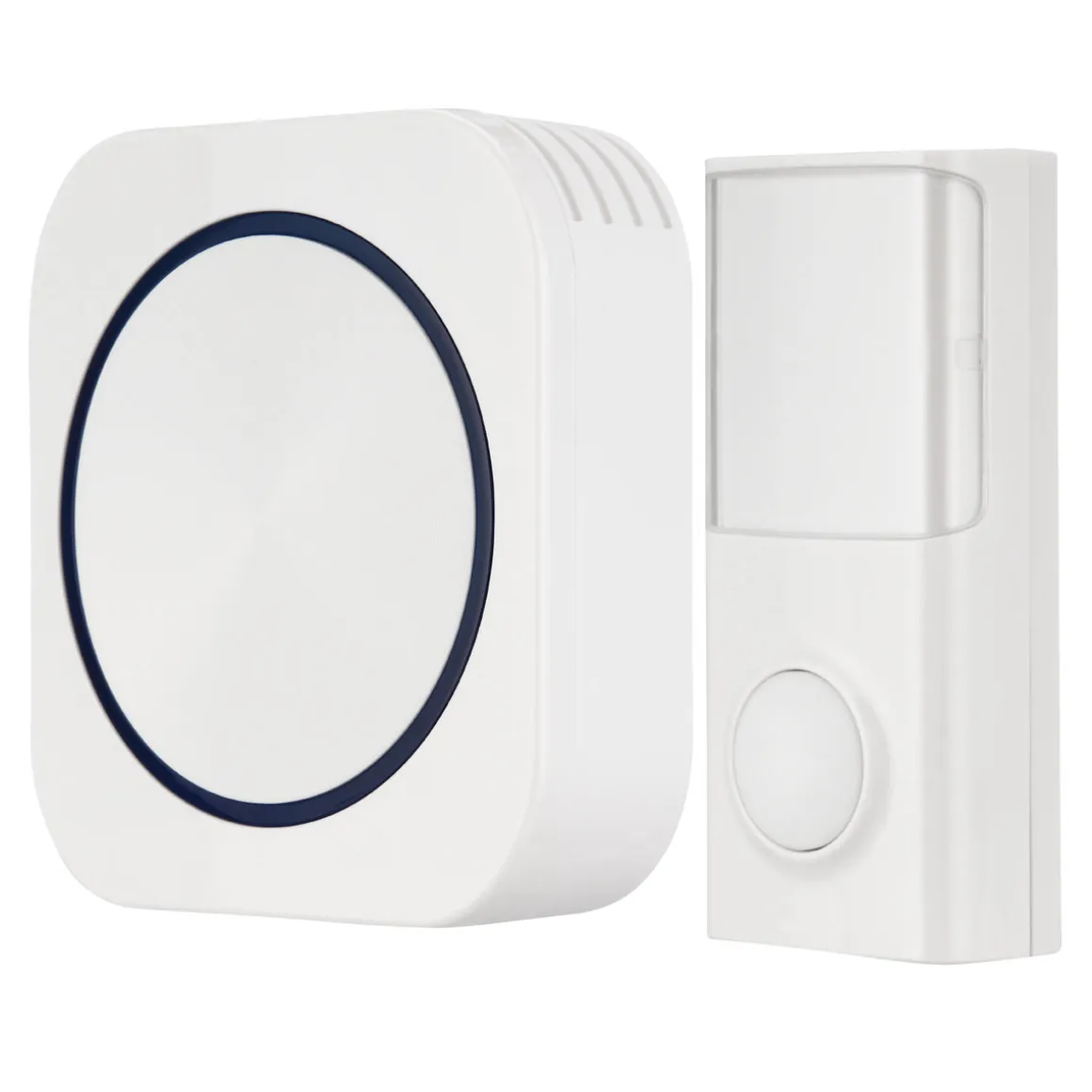 REV Ritter Funk-Gong mit Taster kompakte Bauform mit Licht 58 Melodien 50m weiß