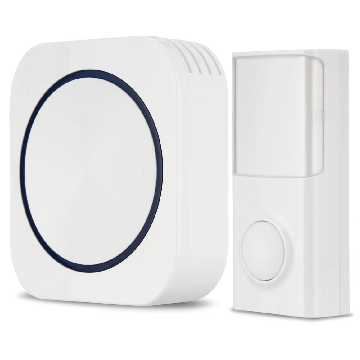 REV Ritter Funk-Gong mit Taster kompakte Bauform mit Licht 58 Melodien 50m weiß