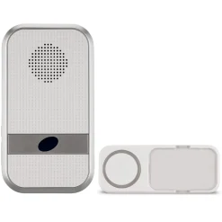 REV Ritter Funk-Gong mit Taster kompakt Orchestra für Steckdose 58 Melodien 150m weiß