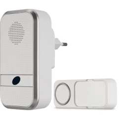 REV Ritter Funk-Gong mit Taster kompakt Orchestra für Steckdose 58 Melodien 150m weiß