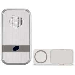 REV Ritter Funk-Gong mit Taster kompakt Orchestra Batterie 58 Melodie 150m weiß