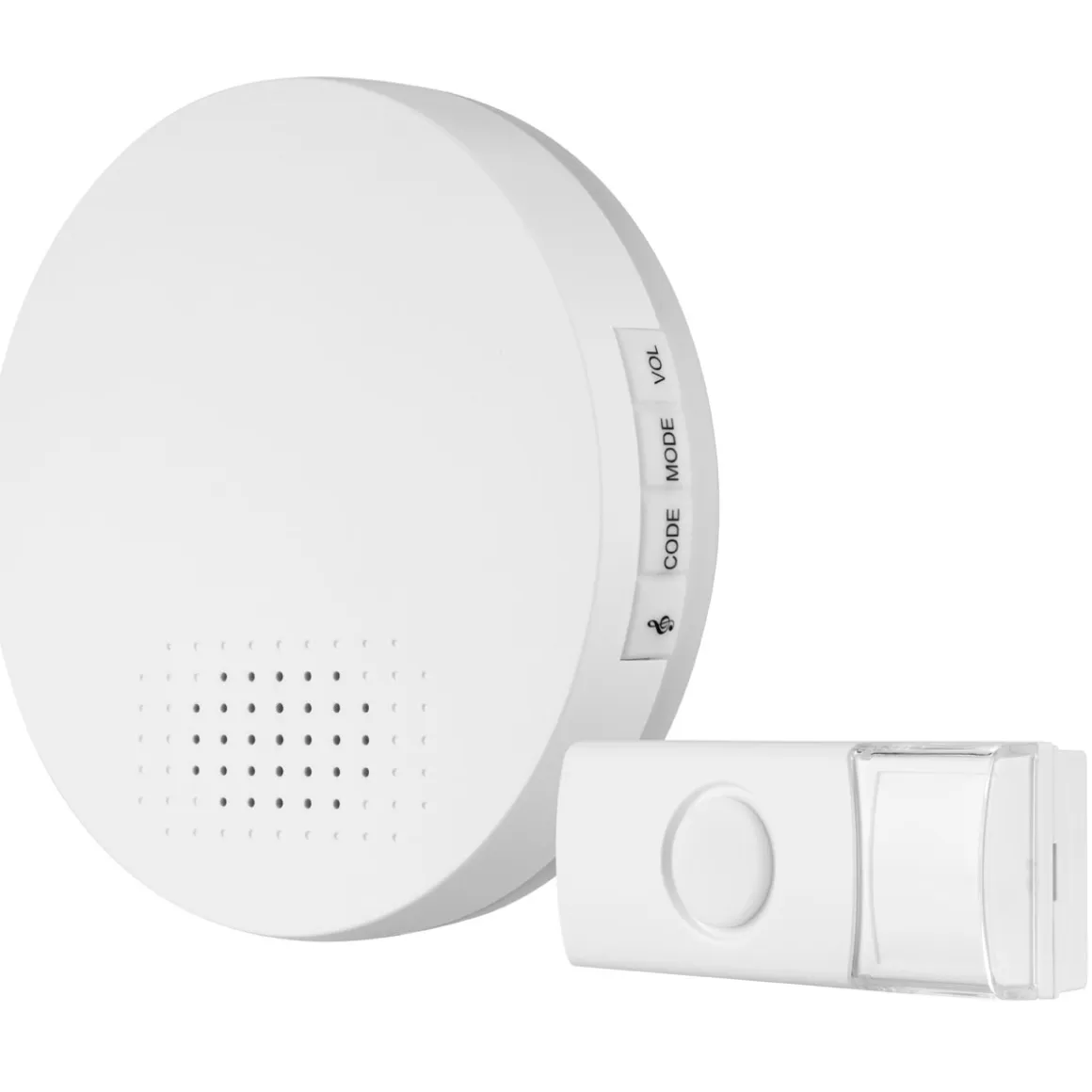 REV Ritter Funk-Gong mit Taster runde Bauform 36 Melodien 100m weiß