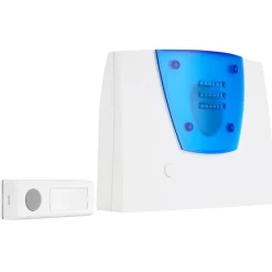 REV Ritter Funk-Gong mit Taster Blitzlicht & 3 verschiedene Klänge 150 m weiß