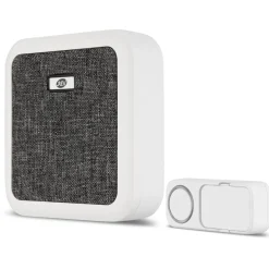 REV Ritter Funk-Gong mit Taster & Stoffbez.Orchestra Batterie 58 Mel. 150m weiß