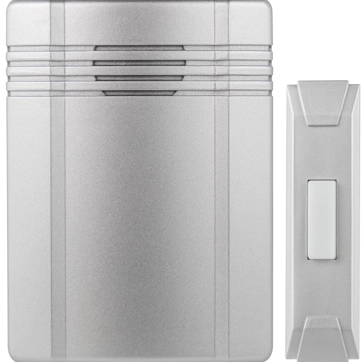 REV Ritter Funk-Gong mit Taster kompakte Bauform 2-Klang 25m silber