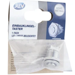 REV Ritter Klingelknopf für Einbau mit LED-Beleuchtung weiß