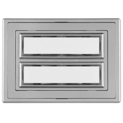 REV Ritter Klingeltaster Aufputz Kunststoff 2-fach mit Namensschild beleuchtbar silber