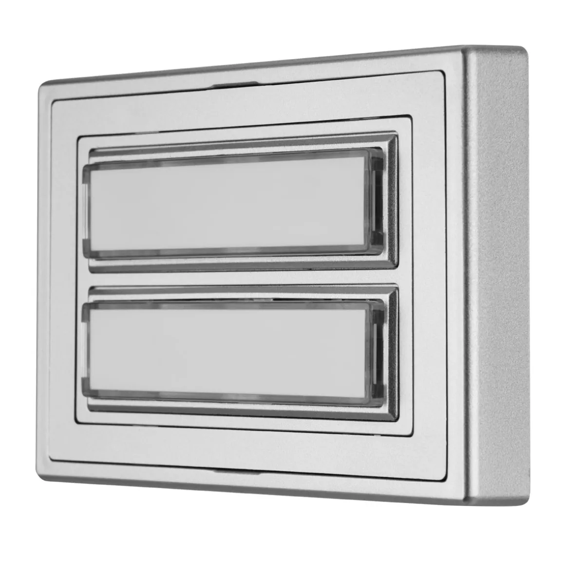 REV Ritter Klingeltaster Aufputz Kunststoff 2-fach mit Namensschild beleuchtbar silber