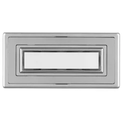 REV Ritter Klingeltaster Aufputz Kunststoff 1-fach mit Namensschild beleuchtbar silber