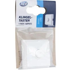 REV Ritter Klingeltaster Aufputz Kunststoff 1-fach kompakt weiß