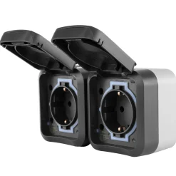 REV Ritter Steckdose AquaStorm 2-fach waagerecht