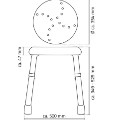 Ridder Bad-Hocker höhenverstellbar Go weiß