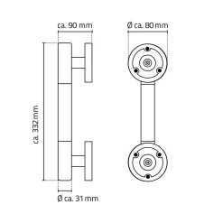 Ridder Haltegriff Ken S chrom-schwarz