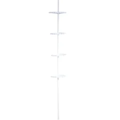 Ridder Teleskop-Duscheckregal mit 4 Ablagen 130-260 cm weiß