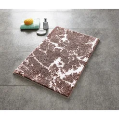 Ridder Teppich Marmor 55 x 50 cm beige-weiß Polyester-Microfaser