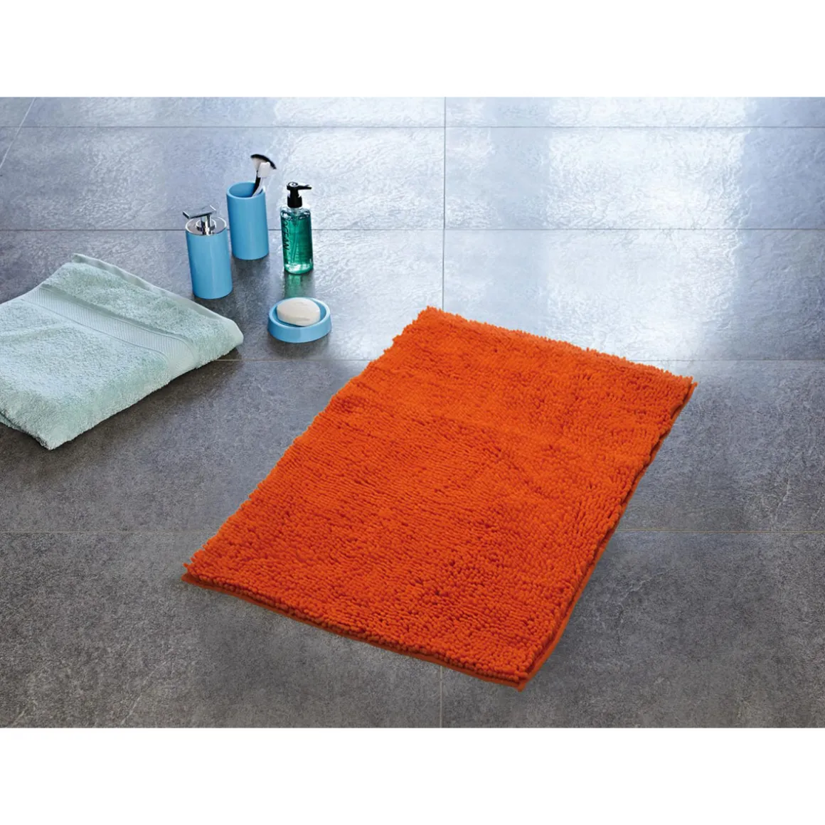 Ridder Teppich Soft 55 x 85 cm orange Polyester-Microfaser