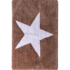 Ridder Teppich Star 60 x 90 cm weiß-beige Polyester-Microfaser