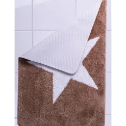Ridder Teppich Star 55 x 50 cm weiß-beige Polyester-Microfaser
