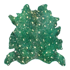 Rindlederteppich „Fly 110“ Flaschengrün/gold