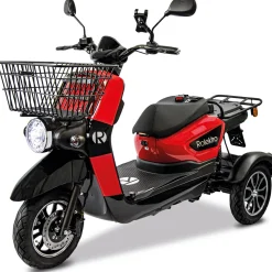 Rolektro E-Carrier 25 V.3 Lithium, Rot, ohne Koffer, 60V-32,5Ah Akku, 1000 Watt