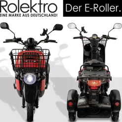 Rolektro E-Carrier 25 V.3 Lithium, Rot, ohne Koffer, 60V-32,5Ah Akku, 1000 Watt