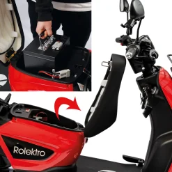 Rolektro E-Carrier 25 V.3 Lithium, Rot, ohne Koffer, 60V-32,5Ah Akku, 1000 Watt