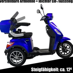 Rolektro E-Dreiradroller„25 V.3“ 1000 W, blau