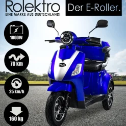 Rolektro E-Dreiradroller„25 V.3“ 1000 W, blau