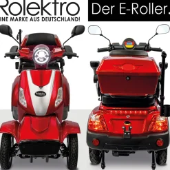 Rolektro E-Quad 15 V.3 Lithium Rot 60V-30Ah Akku 1000 Watt