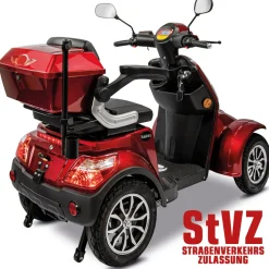 Rolektro E-Quad 15 V.3 Lithium Rot 60V-30Ah Akku 1000 Watt