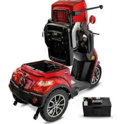 Rolektro E-Trike 15 V.3 Lithium Rot 60-30AH Akku 1000 Watt