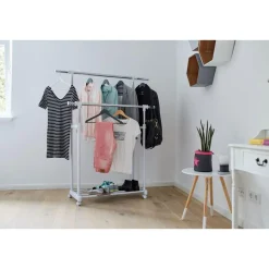 Roll-Kleiderständer XXL 90-134 x 44 x 95-169 cm