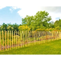 Rollzaun Natur 90 x 500 cm Staketen 90 cm