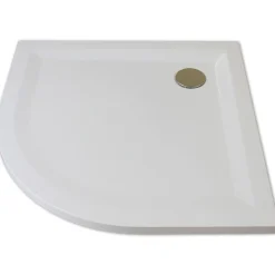 Rundduschwanne Flat Line Design, Radius 500, weiß, 1000/1000 mm