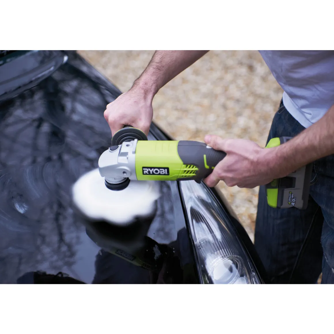 Ryobi Akku-Winkelschleifer R18AG-0 ohne Akku und Ladegerät