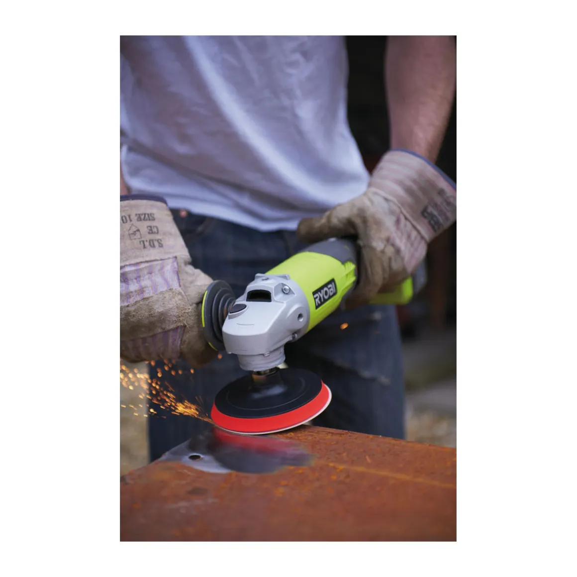 Ryobi Akku-Winkelschleifer R18AG-0 ohne Akku und Ladegerät