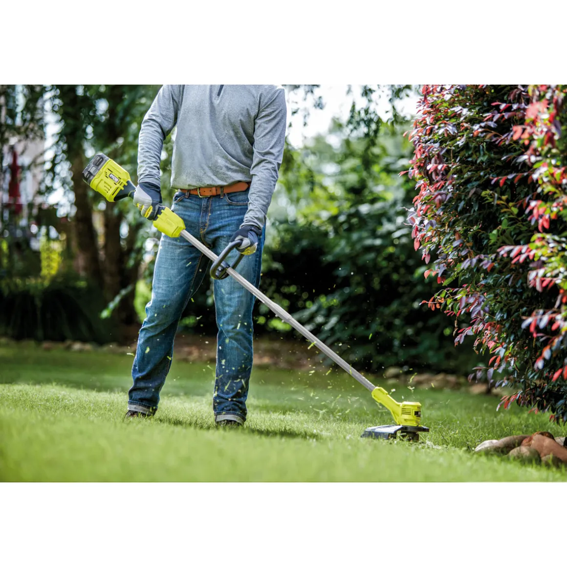 Ryobi 18V Akku-Rasentrimmer RY18HTX33A-0 Schnittbreite 28/33 cm solo