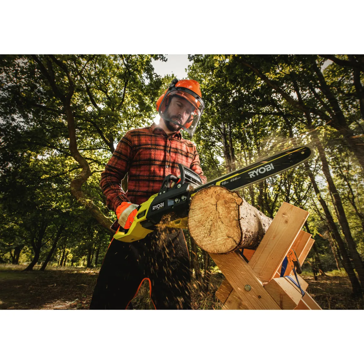 Ryobi Akku-Kettensäge RY36CX40B-160 40 cm inkl 6,0 Ah Akku u Ladegerät