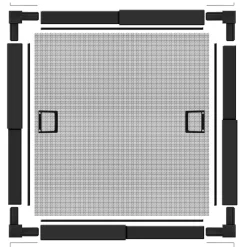 Schellenberg Insektenschutz-Fenster Telescope 140 x 150 cm anthrazit