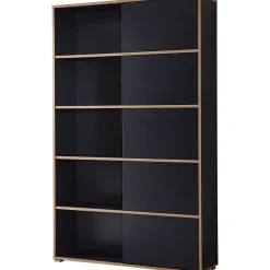 Schiebetürregal 120 x 196 x 35 cm anthrazit/Sonoma Eiche