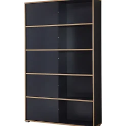 Schiebetürregal 120 x 196 x 35 cm anthrazit/Sonoma Eiche