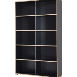 Schiebetürregal 120 x 196 x 35 cm anthrazit/Sonoma Eiche