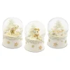 Schneekugel sortiert Poly 6,5 x 6,5 x 9 cm weiss-gold