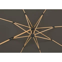 Schneider Schirme Sonnenschirm Rhodos Twist Woody 300 x 300 cm anthrazit