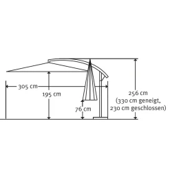 Schneider Schirme Sonnenschirm Venus 300 cm anthrazit