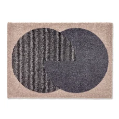 Schöner Wohnen Schmutzfangmatte Manhattan 67x100 cm Semi-Circle beige-anthrazit