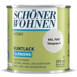 Schöner Wohnen Farbe Buntlack Home Telegrau glänzend 375 ml